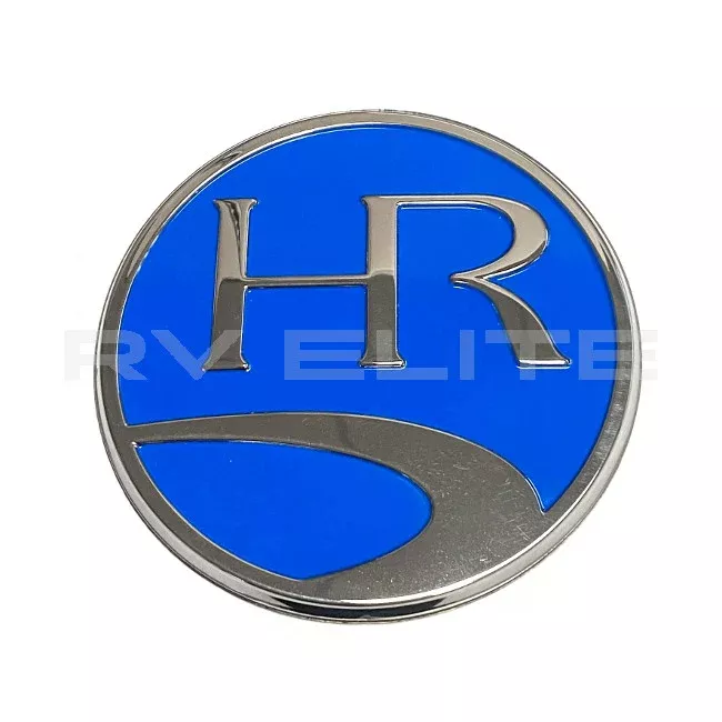 RV Holiday Rambler Emblem Shield Small Light Blue ABS 5"