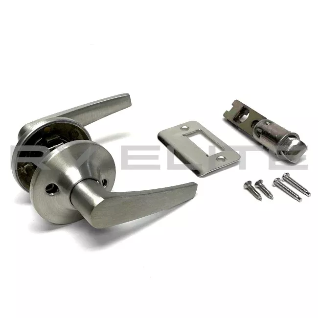 RV Interior Door Handle Lever Kit in Brushed Nickel (Discontinued)