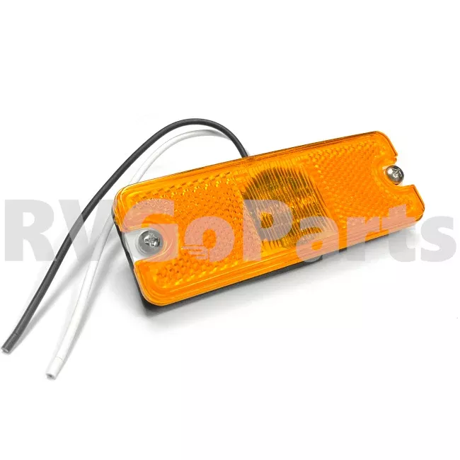 RV LED Side Marker Light Amber Rectangular 171195-02-000