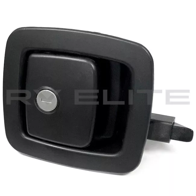RV Locking Baggage Door Handle Black, with Plunger TM2001