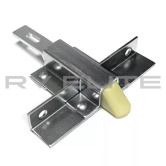 RV Luggage Door Catch / Plunger Bolt Latch Silver 3.75" x 4"