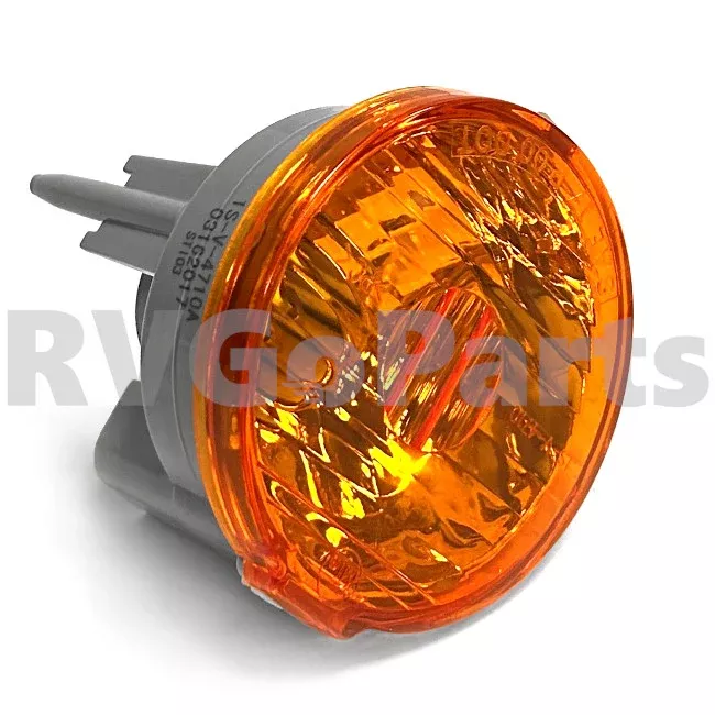 RV Park/Turn Light Amber Lens 3.5" (No Bulb) 146560-03-000 (Replaced by 146560-01-701)