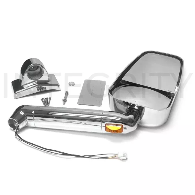 RV Passenger Side 17.5" Chrome Mirror Head Assembly with 19" Arm (to fit Newmar 141898A)