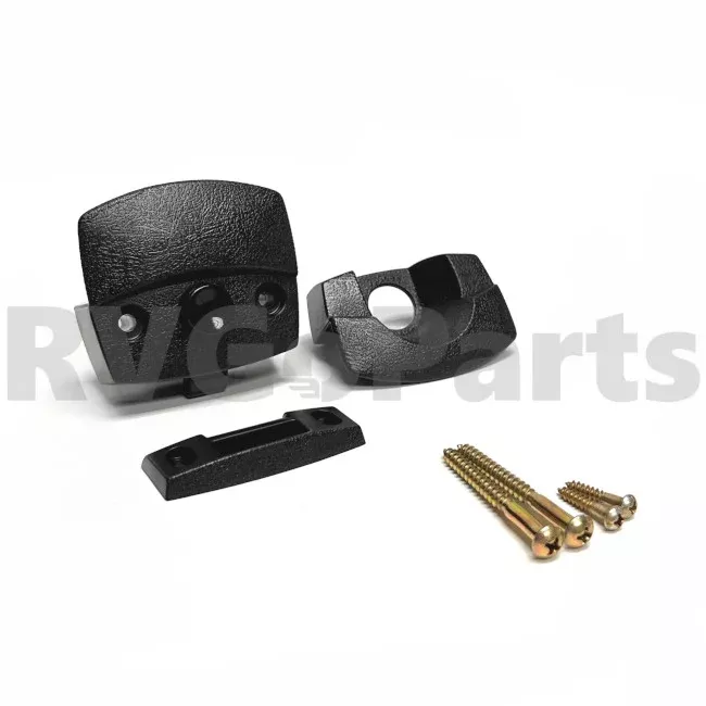 RV Privacy Bathroom Door Latch Black w/o Lock 058335-03-000