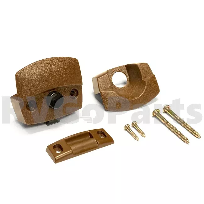RV Privacy Bathroom Door Latch Brown w/o Lock 058335-01-000