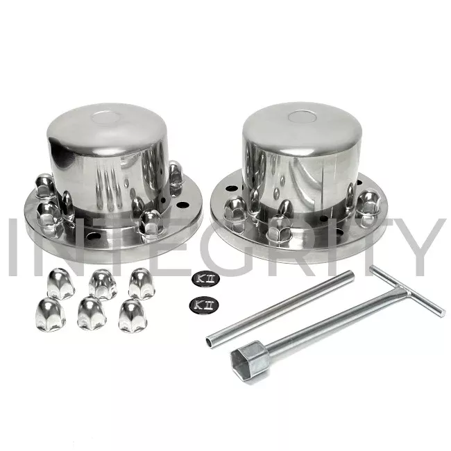 RV Rear Hub Cover Half Set 22.5" x 7.5" Wheels (to fit Newmar 157620E)