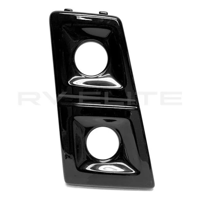 RV Rear Tail Light Bezel Driver Side Black ABS (Replaced)