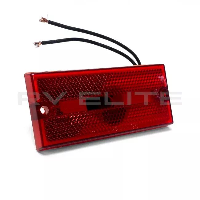 RV Rectangular Red Clearance Side Marker Light 12V