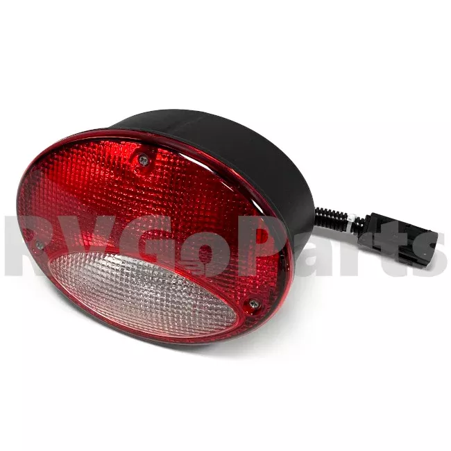 RV Red Turn Light 6.5" Oval 152070-01-000