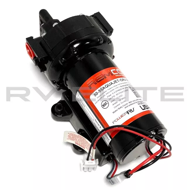 RV REMCO Aquajet Water Pump 12V, 5.3 GPM, 65 PSI