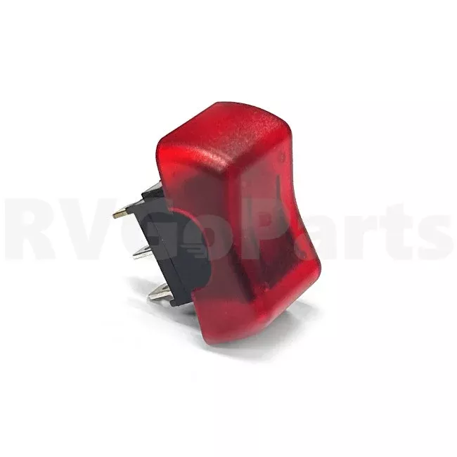RV Rocker Switch On/Off Red 3-Prong 135740-06-01A