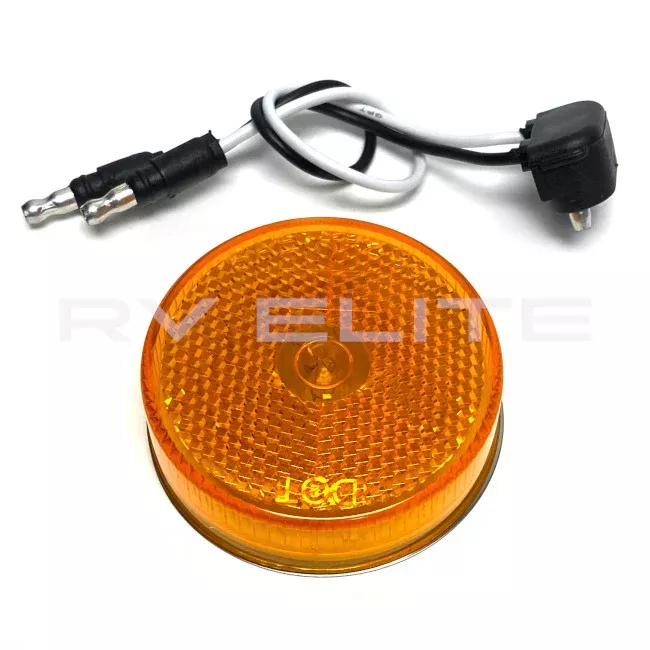 RV Round Amber Side Marker Light 2 3/8 in.