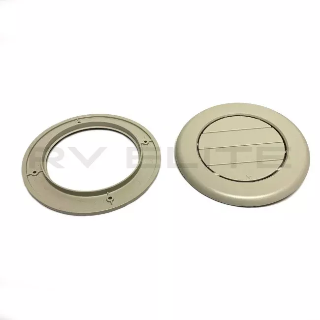 RV Round A/C Vent Port 6.5" Beige Color