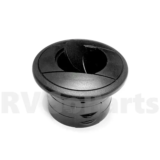 RV Round Dash Vent/Louver Black 158174-01-01A
