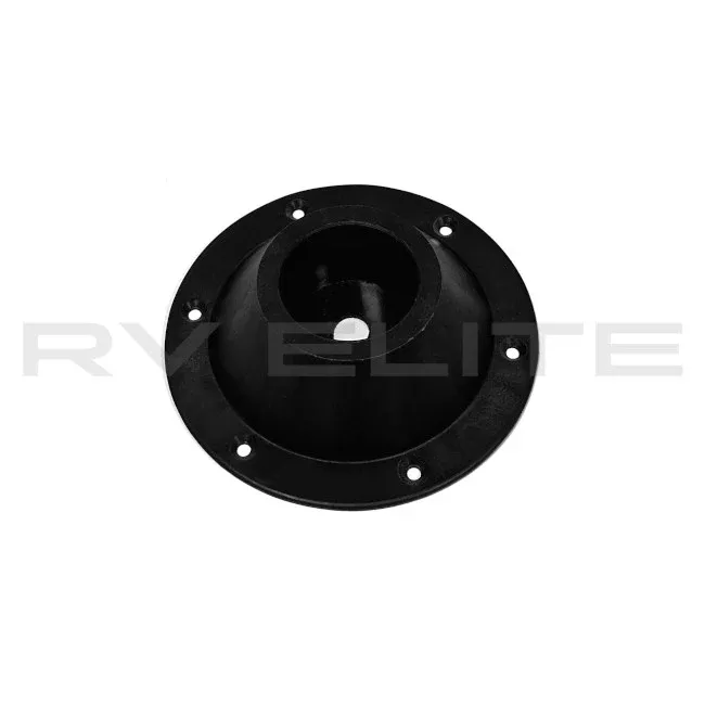 RV Table Leg Base Black Plastic 2.25" Cutout, 6.5" Base