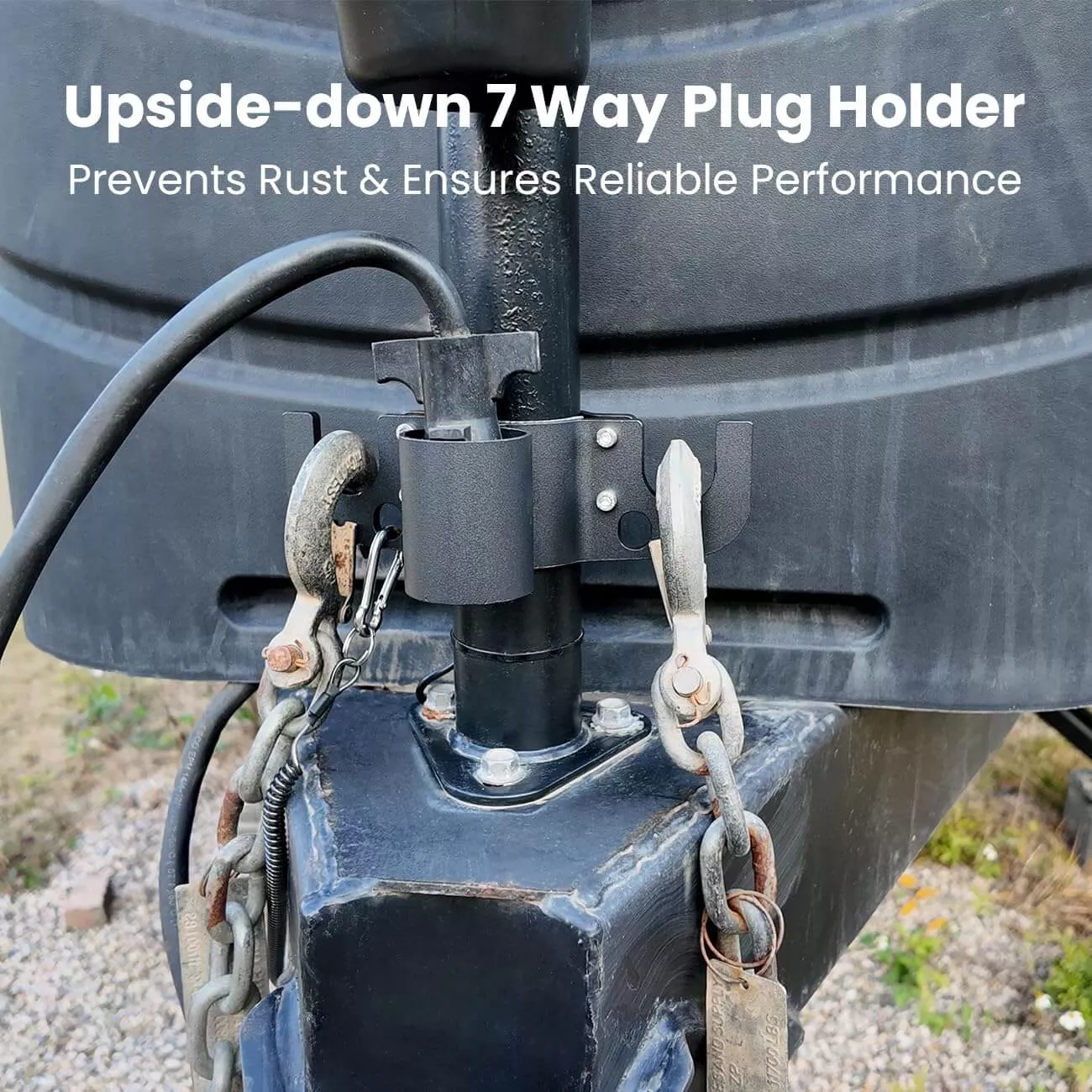 RV Towing Chain Organizer & 7-Way Plug Holder | Safoner