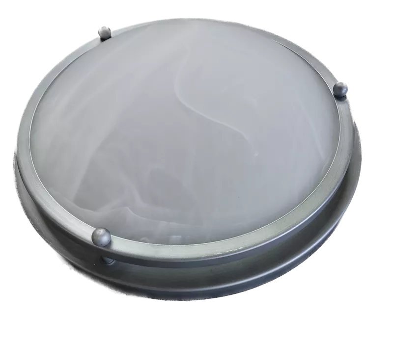 Satin Nickel 12″ Round Ceiling Light