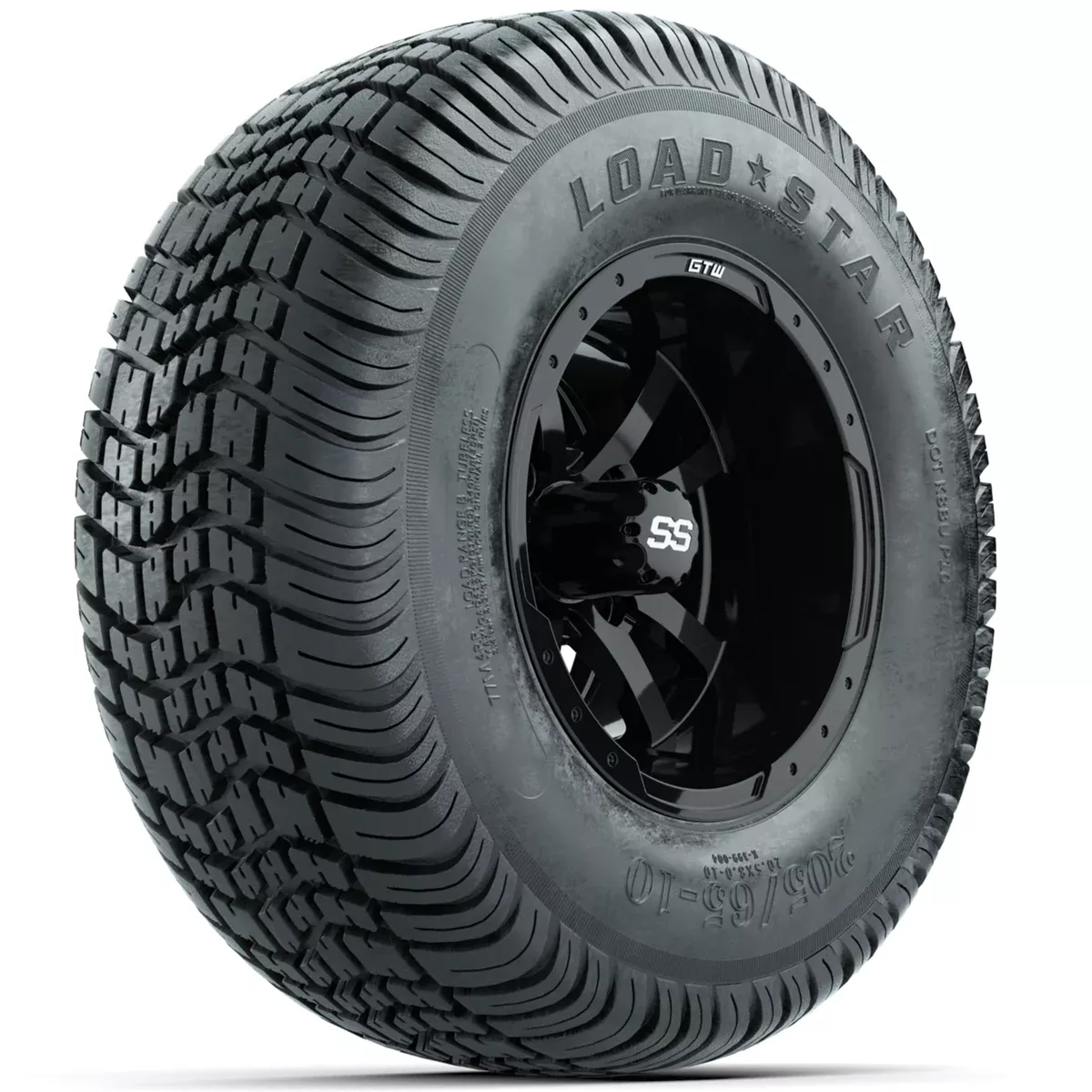 Set of (4) 10" GTW Storm Trooper Wheels with 205/65-10 Kenda Load Star Tires