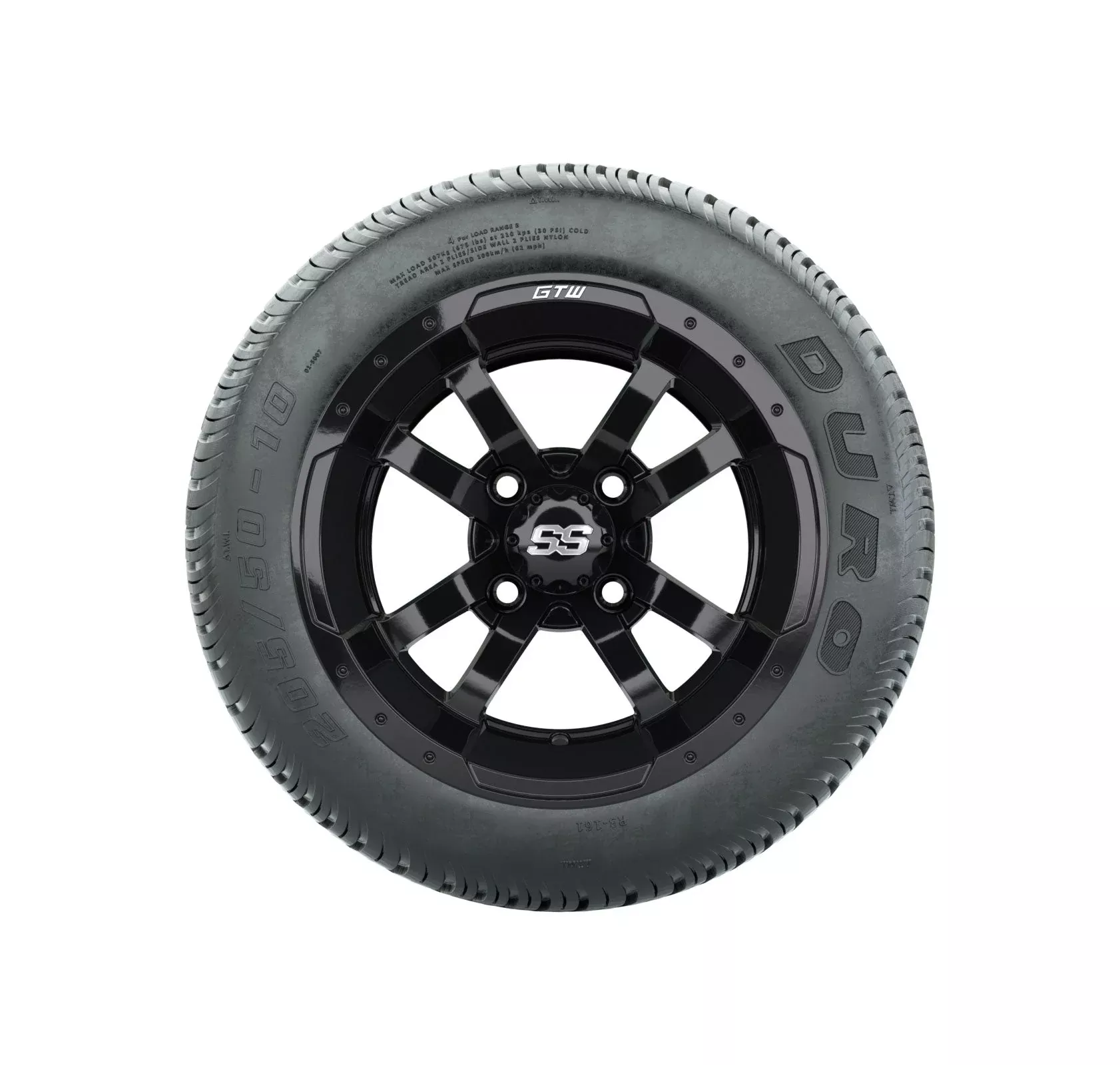 Set of (4) 10 inch GTW Storm Trooper Wheels on Lo-Pro Street Tires