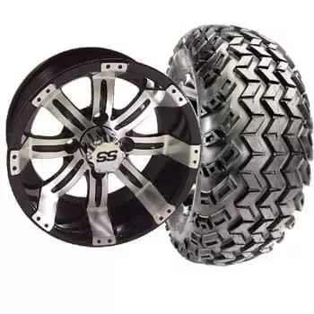 Set Of (4) 10″ Tempest Wheels On A/T Tires (Lift Required)