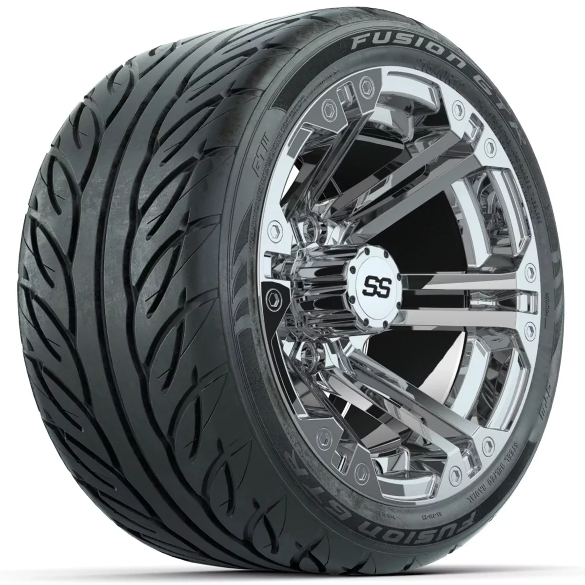 Set of (4) 12" GTW Specter Wheels with 215/40-R12 Fusion GTR Street Tires