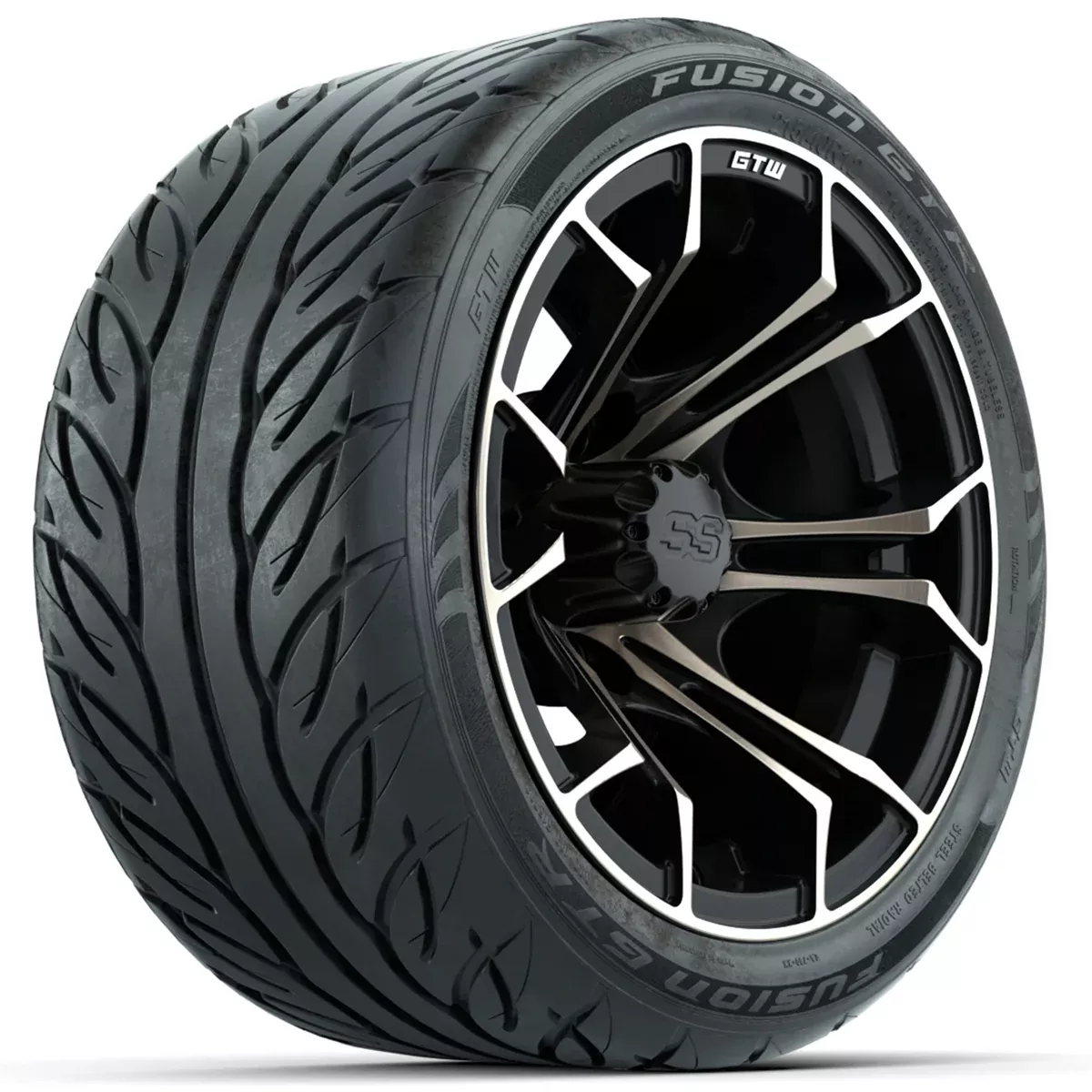 Set of (4) 12" GTW Spyder Wheels with 215/40-R12 Fusion GTR Street Tires