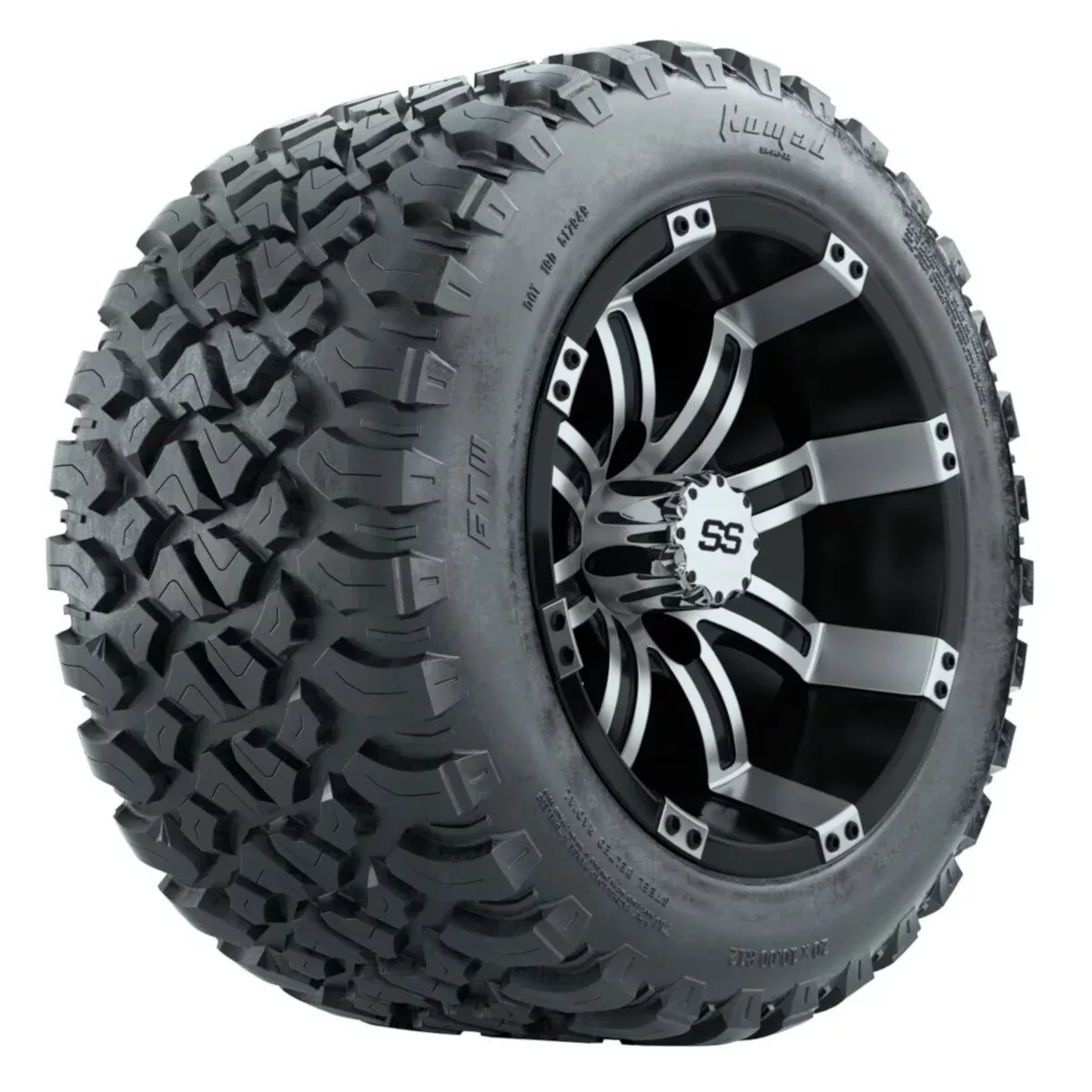 Set of (4) 12" GTW Tempest Wheels with 20x10-R12 GTW Nomad All-Terrain Tires