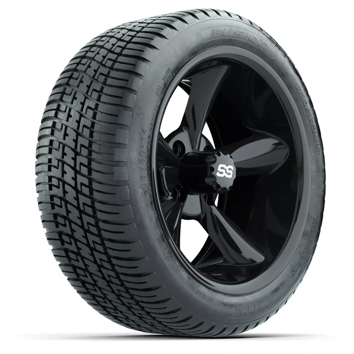 Set of (4) 14" GTW Godfather Wheels with 205/30-14 Fusion Street Tires