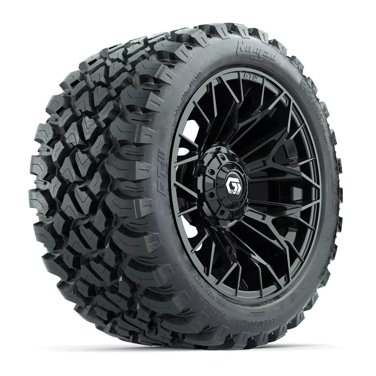 Set of (4) 14" GTW Stellar Black Wheels with 23x10-R14 Nomad All-Terrain Tires