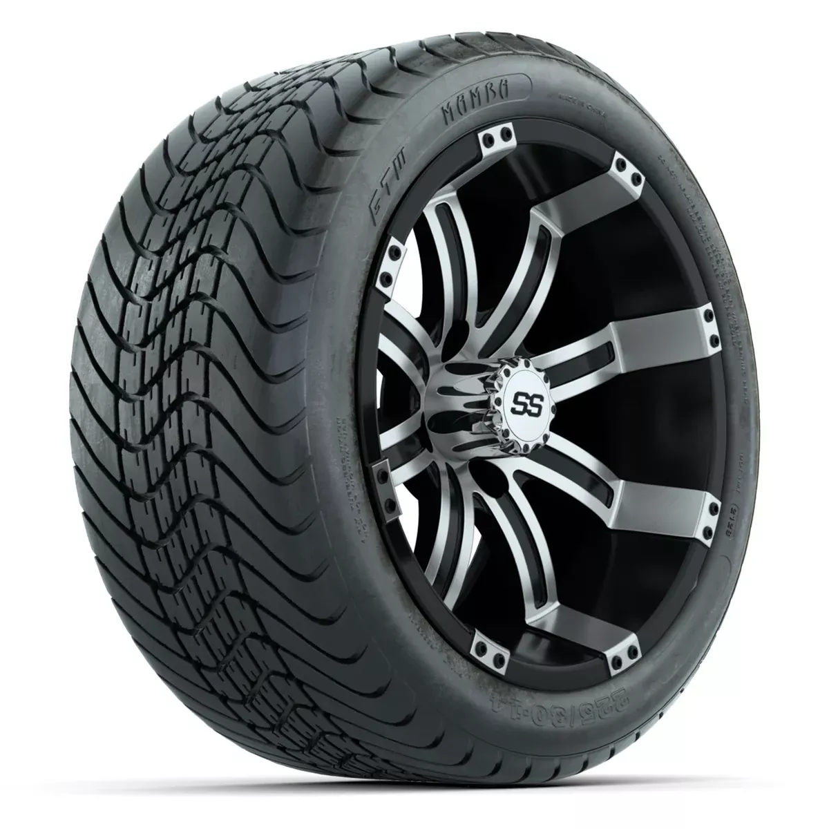 Set of (4) 14" GTW Tempest Wheels with 225/30-14 Mamba Street Tires