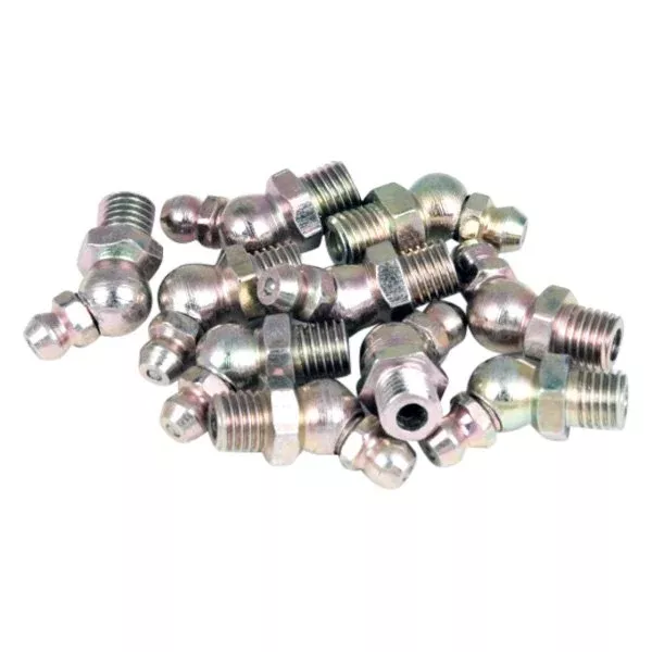 Short 45 Degree Grease Fittings 8 MM x 1 Metric - 10 Pack