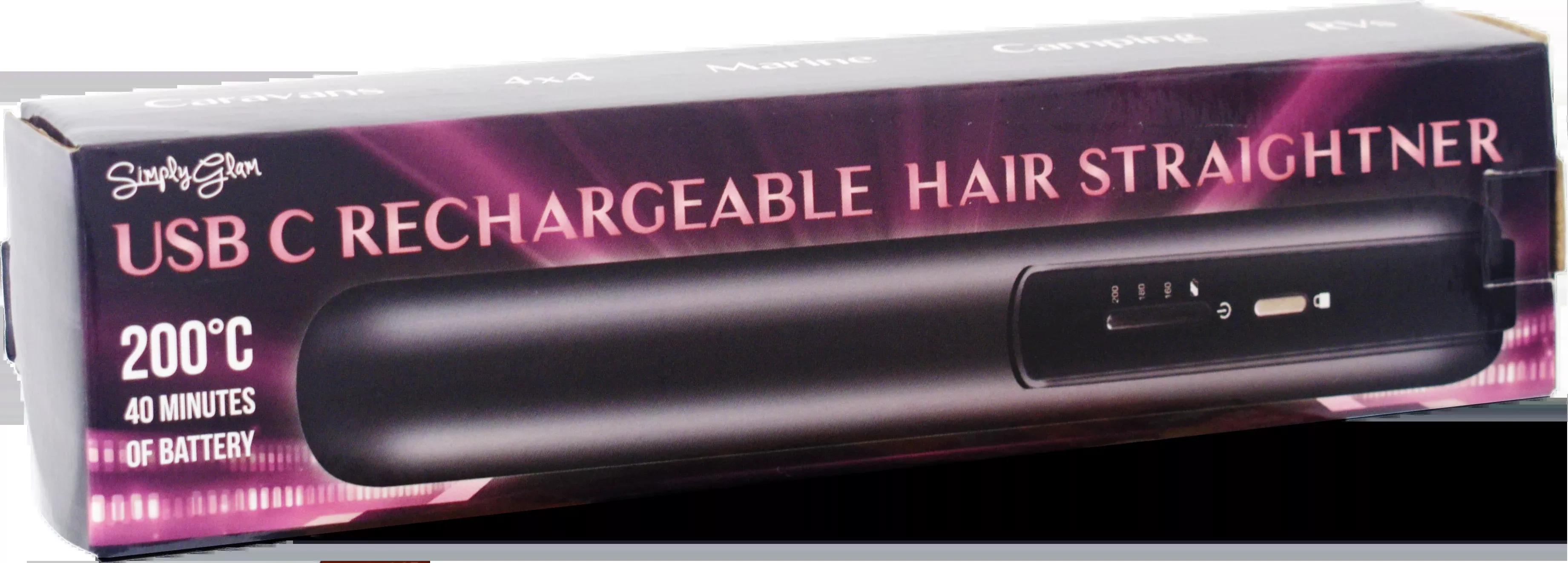 Simply Glam USB-C Rechargeable Hair Straightener