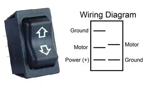Slide-Out / Awning Extend / Retract Switch, Black, AH-SWI-P09-5