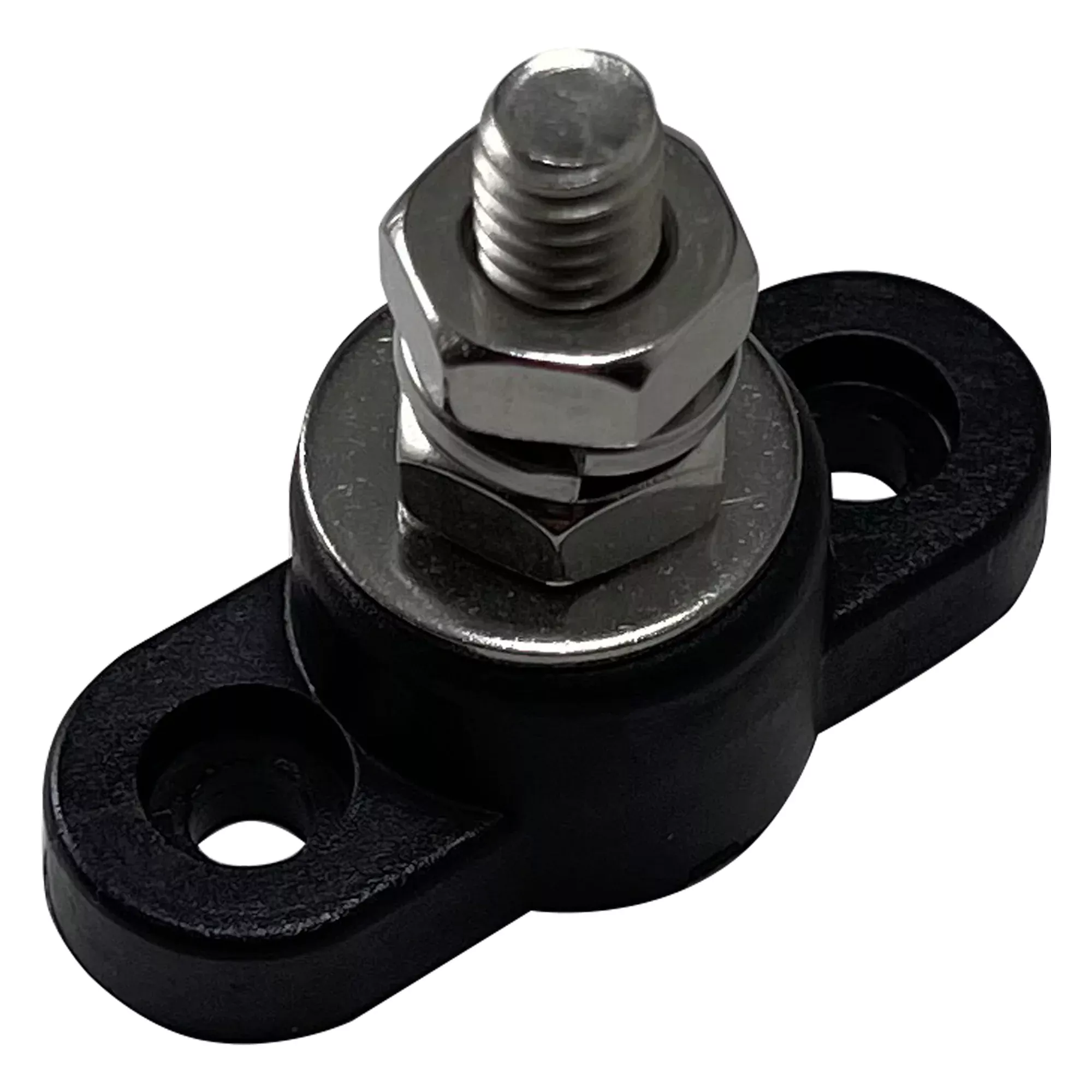 Small Base 1/4" Single Point Power Post - Black