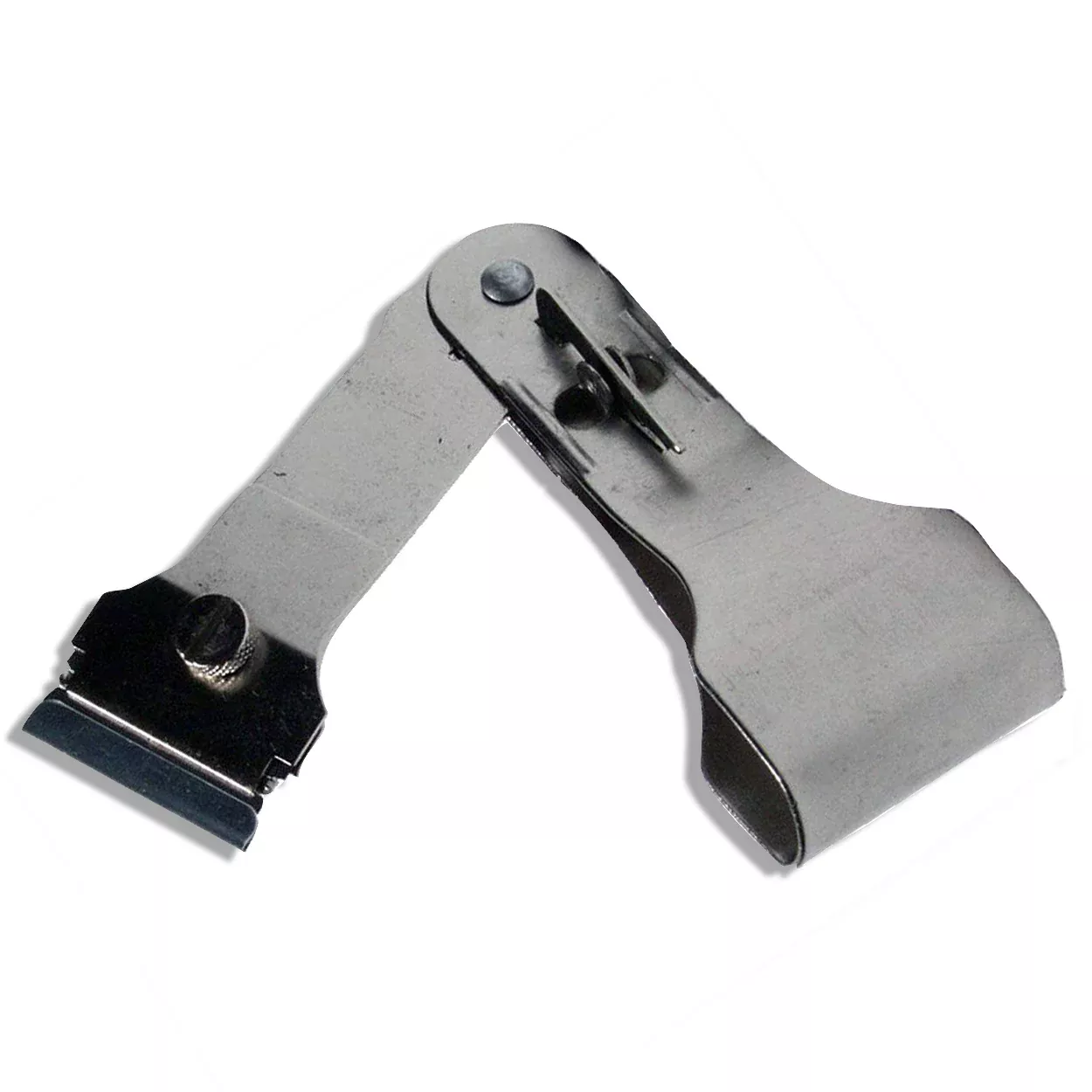 Standard 3-Way Safety Razor Blade Holder Scraper - 8" Metal Handle, Retractable Blade - 1 or 12 Pack
