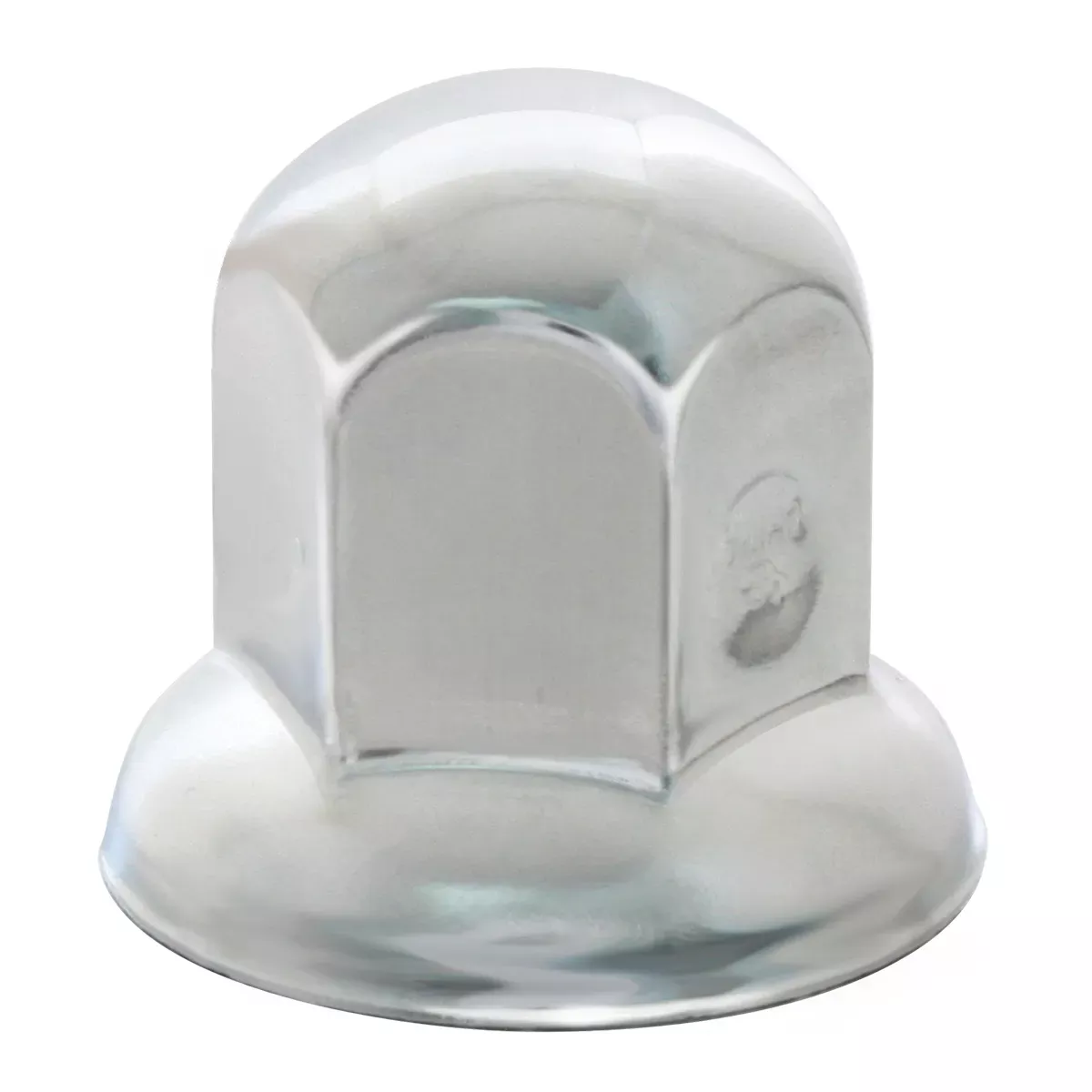 Standard Chrome Steel 1 1/2" Push On Lug Nut Cover With Flange