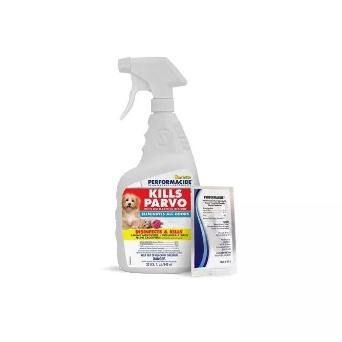 Starbrite Performacide Parvo Killer & Disinfectant & Deodorizer 32 Oz. Spray Bottle Kit