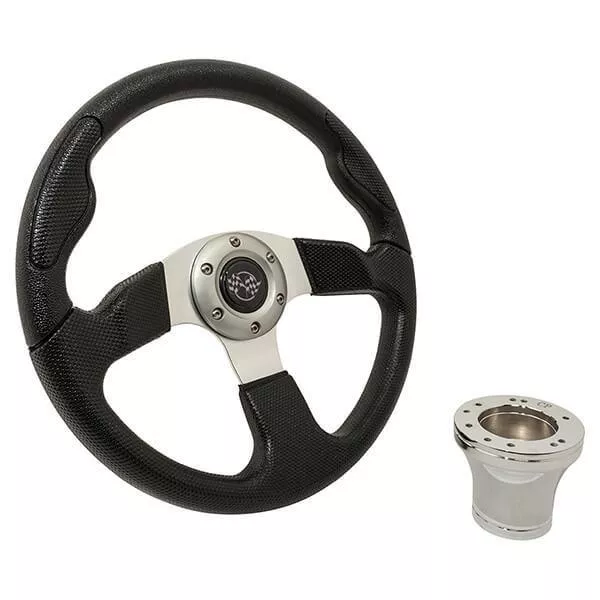 STEERING WHEEL KIT,BLACK/SPORT 13.5 W/CHROME ADAPTER, YAMAHA