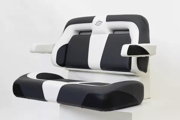 Suite Seats Sport Series - Golf Cart Seat Cushions - Dark Grey & White