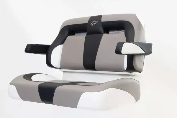 Suite Seats Sport Series - Golf Cart Seat Cushions - Grey & Black & White