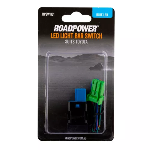 Switch Roadpower LED Light Bar Suits Toyota Includes Harness 22 x 22mm Blue LED
