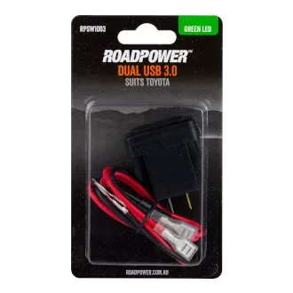 Switch Roadpower USB 3.0 Suits Toyota Includes Harness 39 x 21mm Green LED