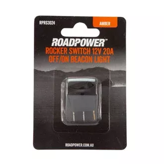 Switch Rocker 12V 20A 24V 10A OFF/ON SPST 20mm Mount Beacon Light Symbol Amber Illumination
