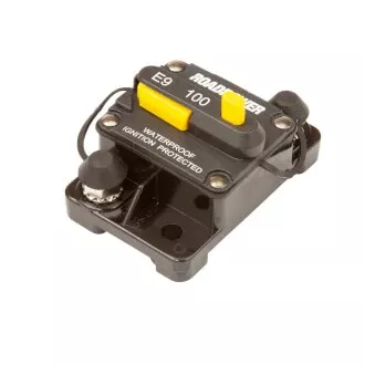 Thermal Circuit Breaker 12-48VDC 100A Surface Mount Manual Reset Ignition Protected IP67