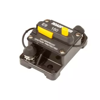 Thermal Circuit Breaker 12-48VDC 150A Surface Mount Manual Reset Ignition Protected IP67