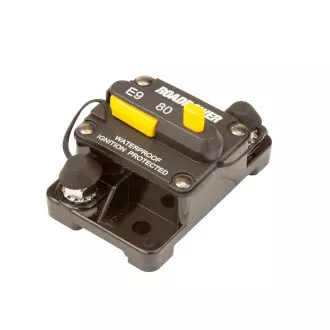 Thermal Circuit Breaker 12-48VDC 80A Surface Mount Manual Reset Ignition Protected IP67