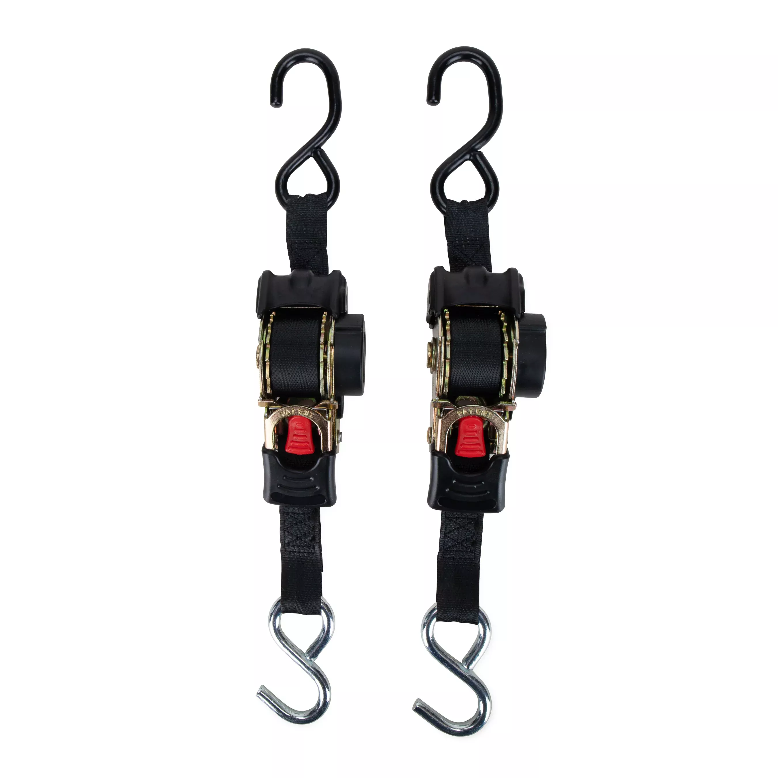 Tie Down Straps, 1" Width, Retractable - 6',Dual Hooks (E/F)