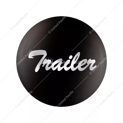 "Trailer" Glossy Air Valve Knob Sticker Only - Glossy Black