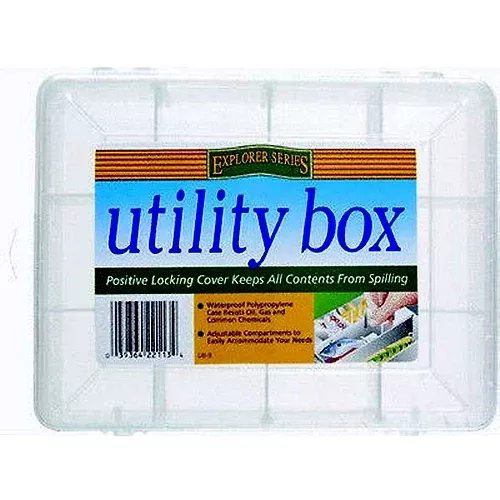 TRANSLUCENT UTILITY BOX 12 COMPARTMENT 7 x 5-1/2 x 1-3/4 in