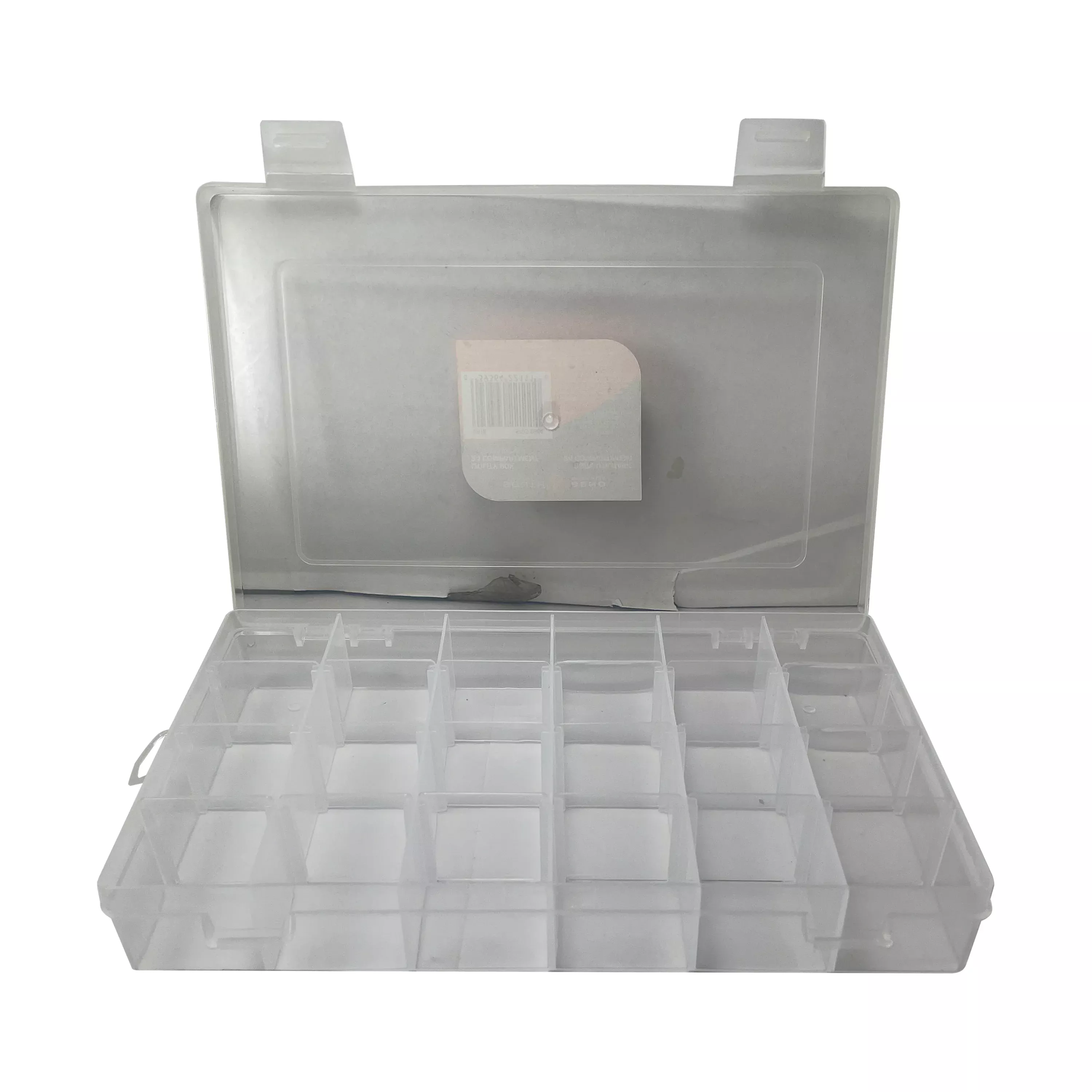 TRANSLUCENT UTILITY BOX, 24 COMPARTMENT 10.75" x 7" x 1.75"